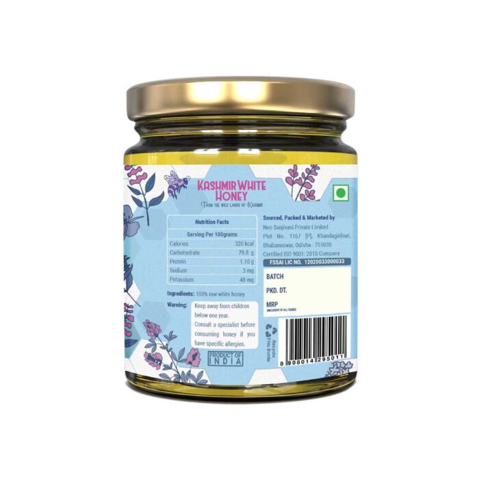 Nutrient Values of Neo Sanjivani Kashmir Himalayan Honey